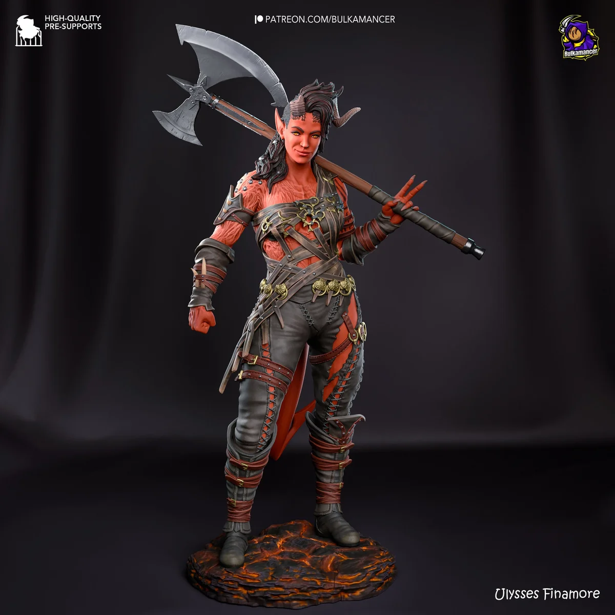 Karlach | Fan Art | 3D Printed Resin Model Garage Kit | *Un-Painted* | Bulkamancer 2