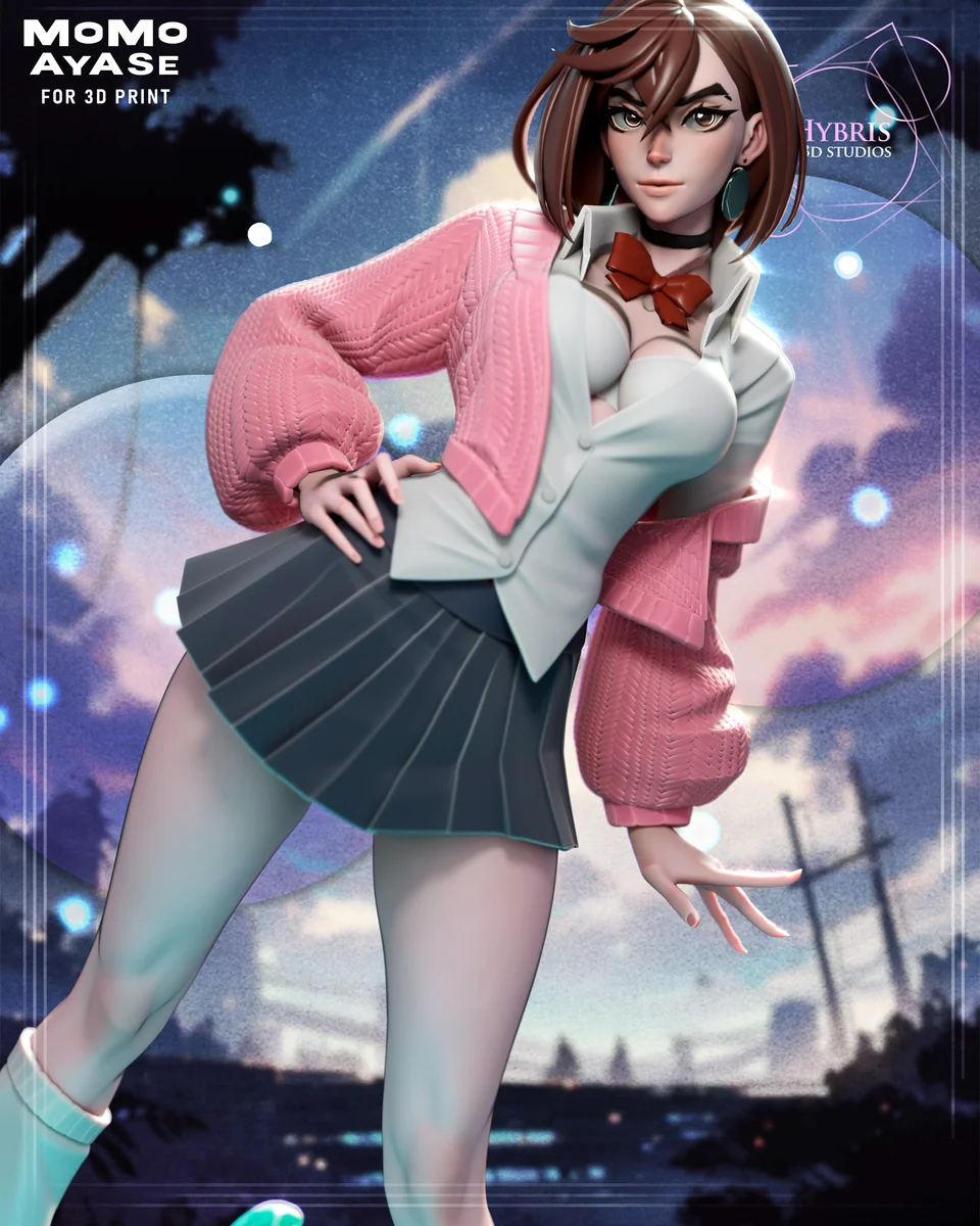 Momo Ayase | Fan Art | 3D Printed Resin Model Garage Kit | *Un-Painted* | Hybris Studios 5