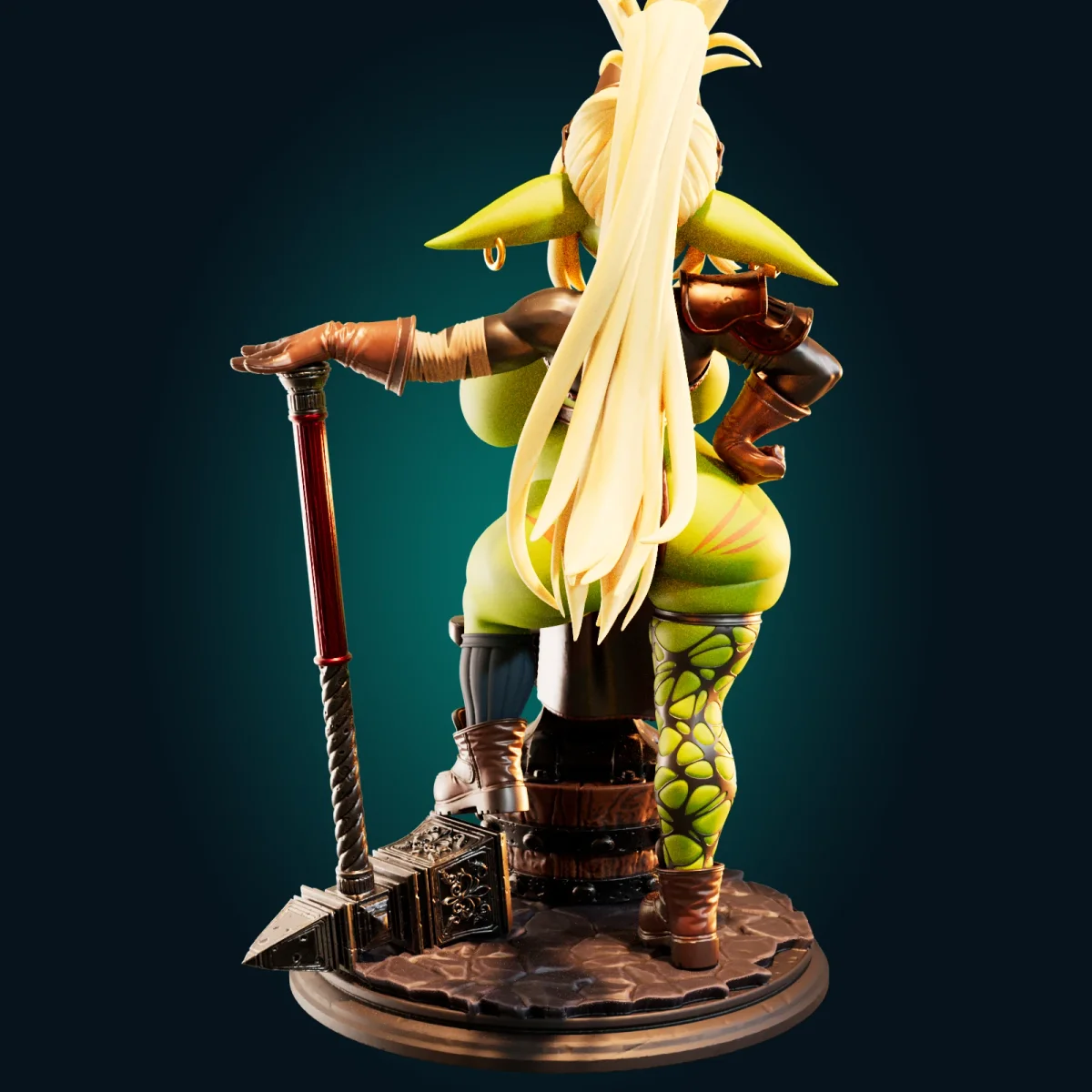 Goblin Girl Blacksmith | Fan Art | 3D Printed Resin Model Garage Kit | *Un-Painted* | Officer Rhu 2