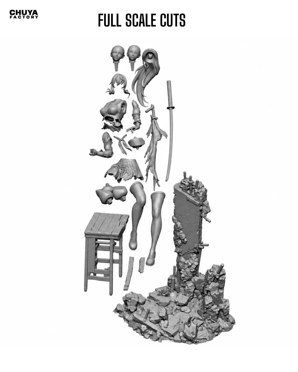 Saeko Busujima | Fan Art | 3D Printed Resin Model Garage Kit | *Un-Painted* | Chuya Factory 12