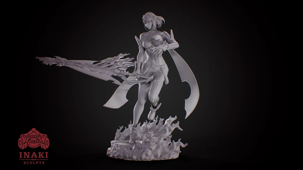 Pyra | Fan Art | 3D Printed Resin Model Garage Kit | *Un-Painted* | Inaki Sculpts 4