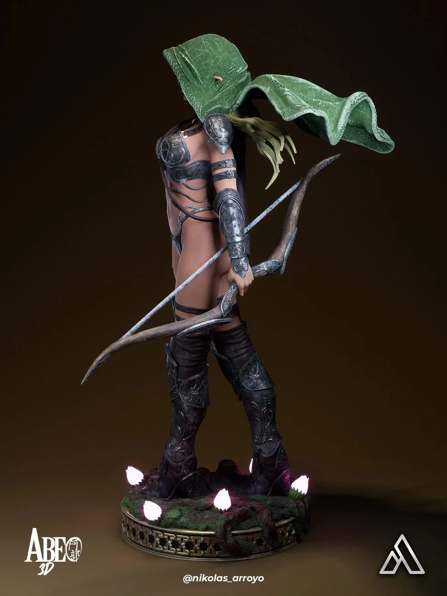 Elaria Shadownleaf | Fan Art | 3D Printed Resin Model Garage Kit | *Un-Painted* | Abe3D 7
