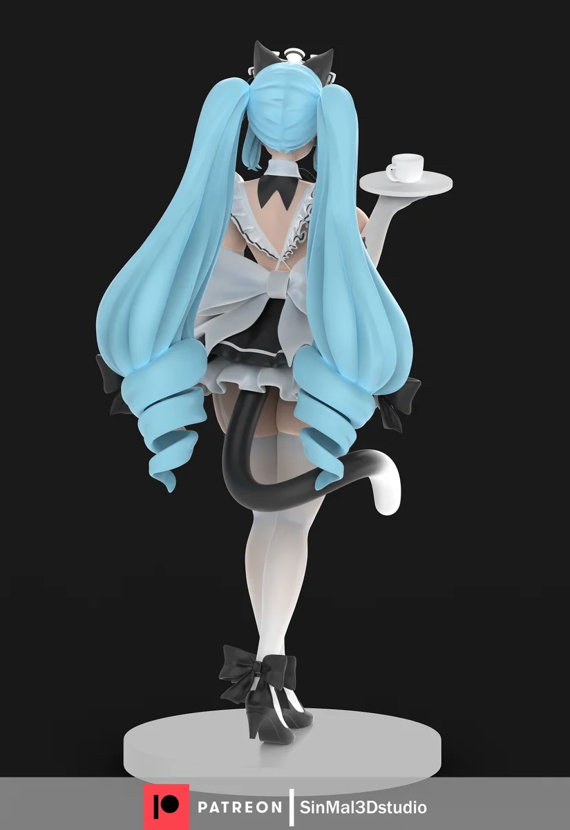 Privaty Maid | Fan Art | 3D Printed Resin Model Garage Kit | *Un-Painted* | Sin3Dstudio 6