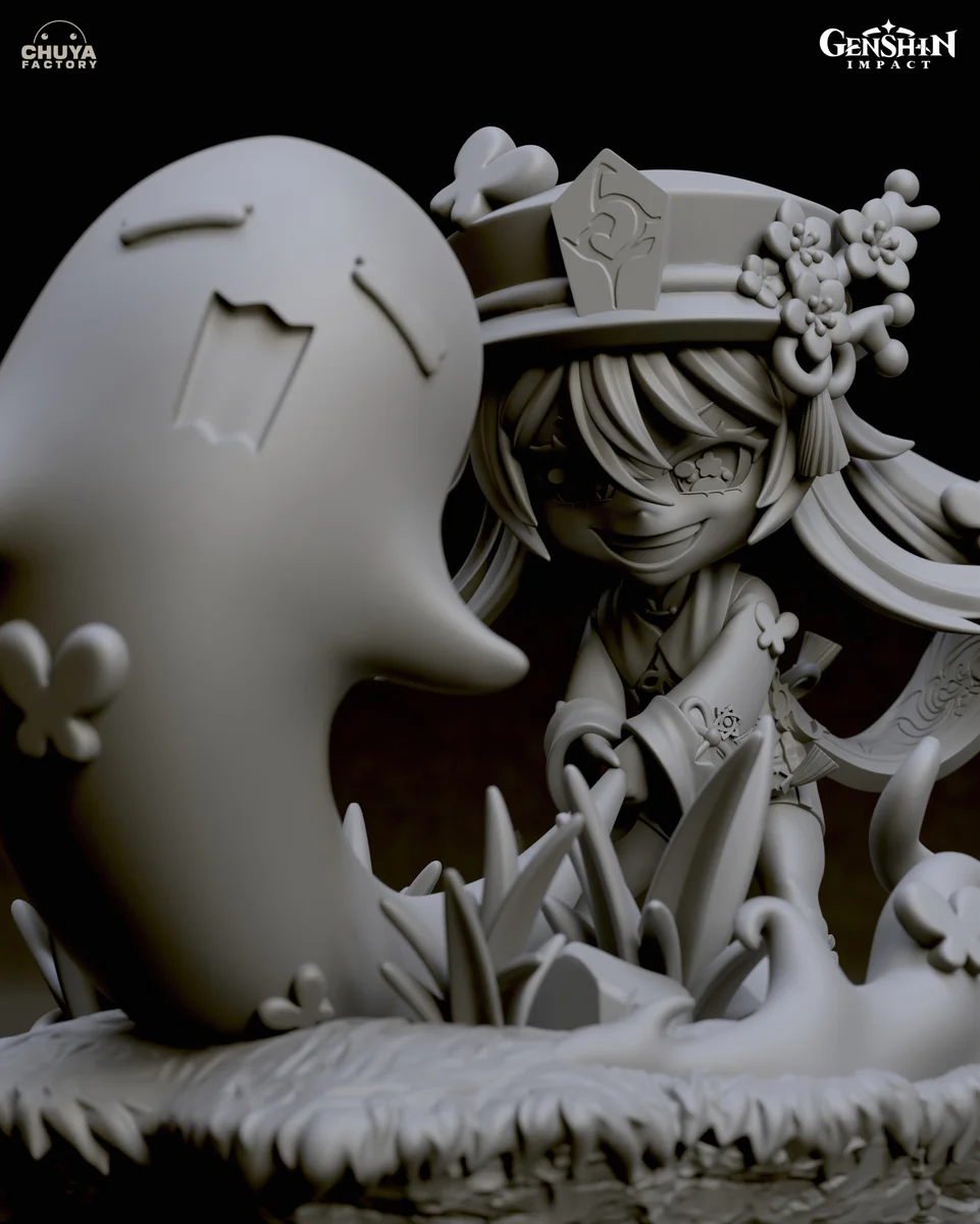 Chibi Hu Tao | Fan Art | 3D Printed Resin Model Garage Kit | *Un-Painted* | Chuya Factory 8