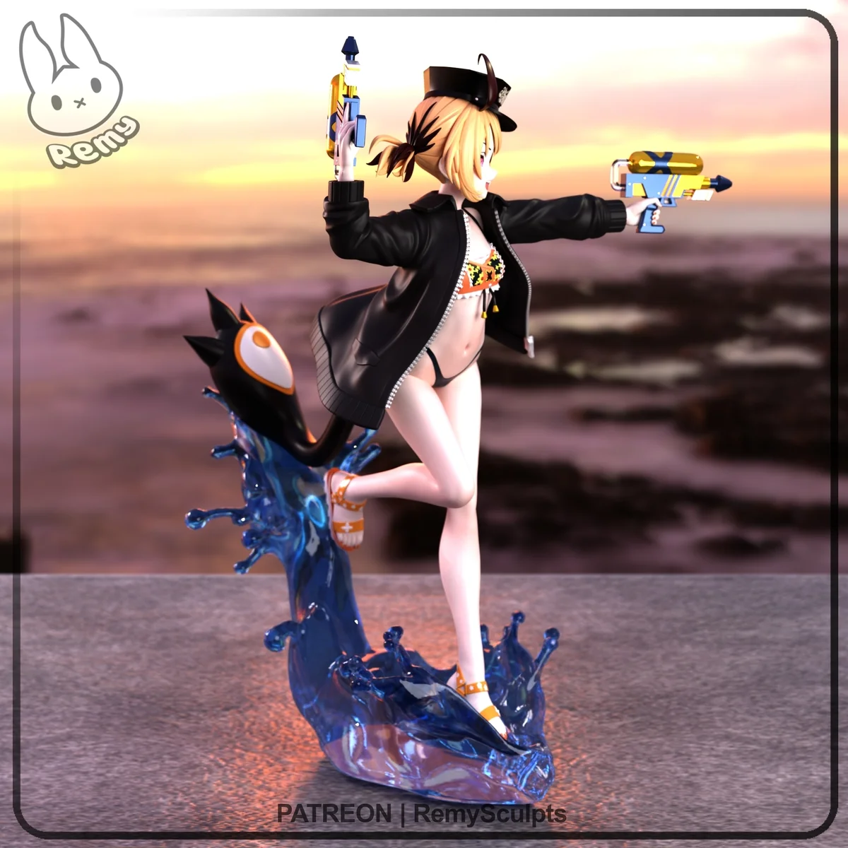 Gigi Murin (Swimsuit) | Fan Art | 3D Printed Resin Model Garage Kit | *Un-Painted* | Remy Sculpts 3