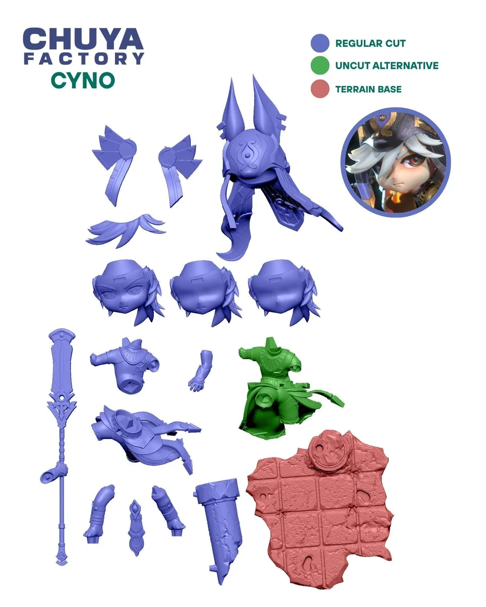 Chibi Cyno | Fan Art | 3D Printed Resin Model Garage Kit | *Un-Painted* | Chuya Factory 15