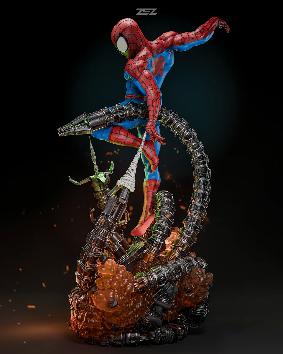 Spider-Man | Fan Art | 3D Printed Resin Model Garage Kit | *Un-Painted* | ZEZ Studio 11