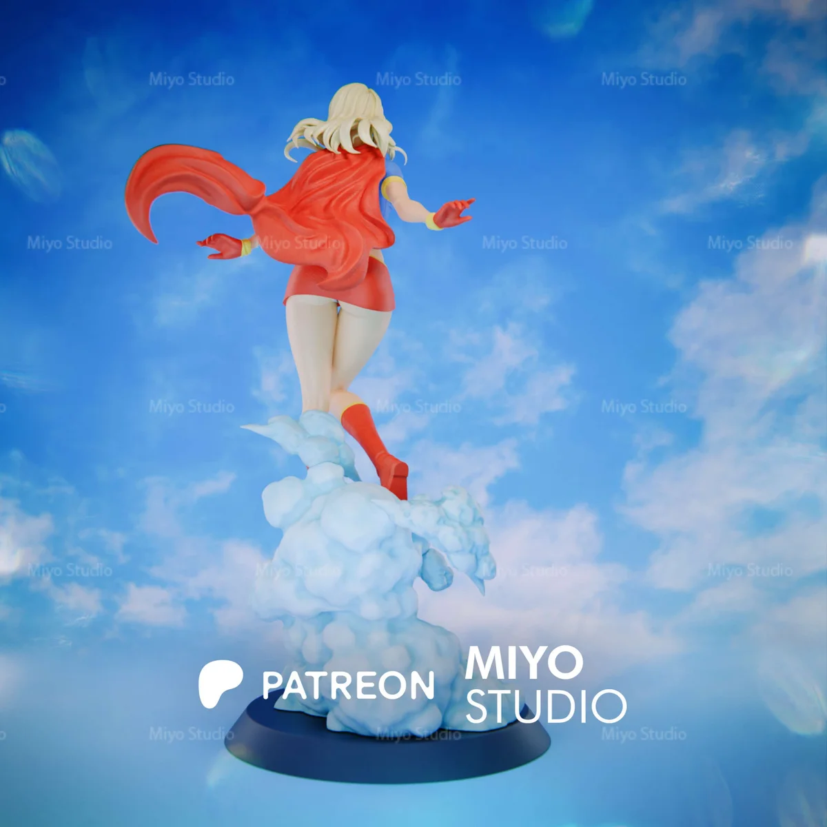 Supergirl | Fan Art | 3D Printed Resin Model Garage Kit | *Un-Painted* | MiyoStudio 7