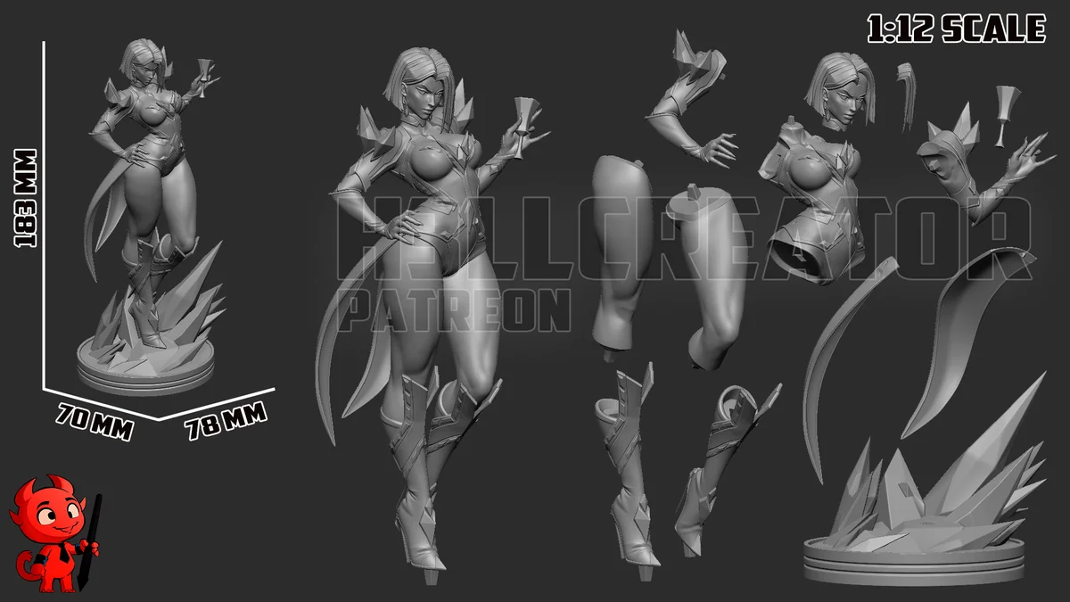 Emma Frost | Fan Art | 3D Printed Resin Model Garage Kit | *Un-Painted* | H3LL Creator 13
