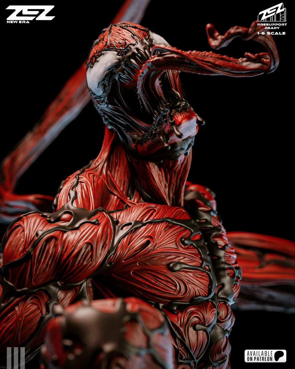 Carnage | Fan Art | 3D Printed Resin Model Garage Kit | *Un-Painted* | ZEZ Studio 13