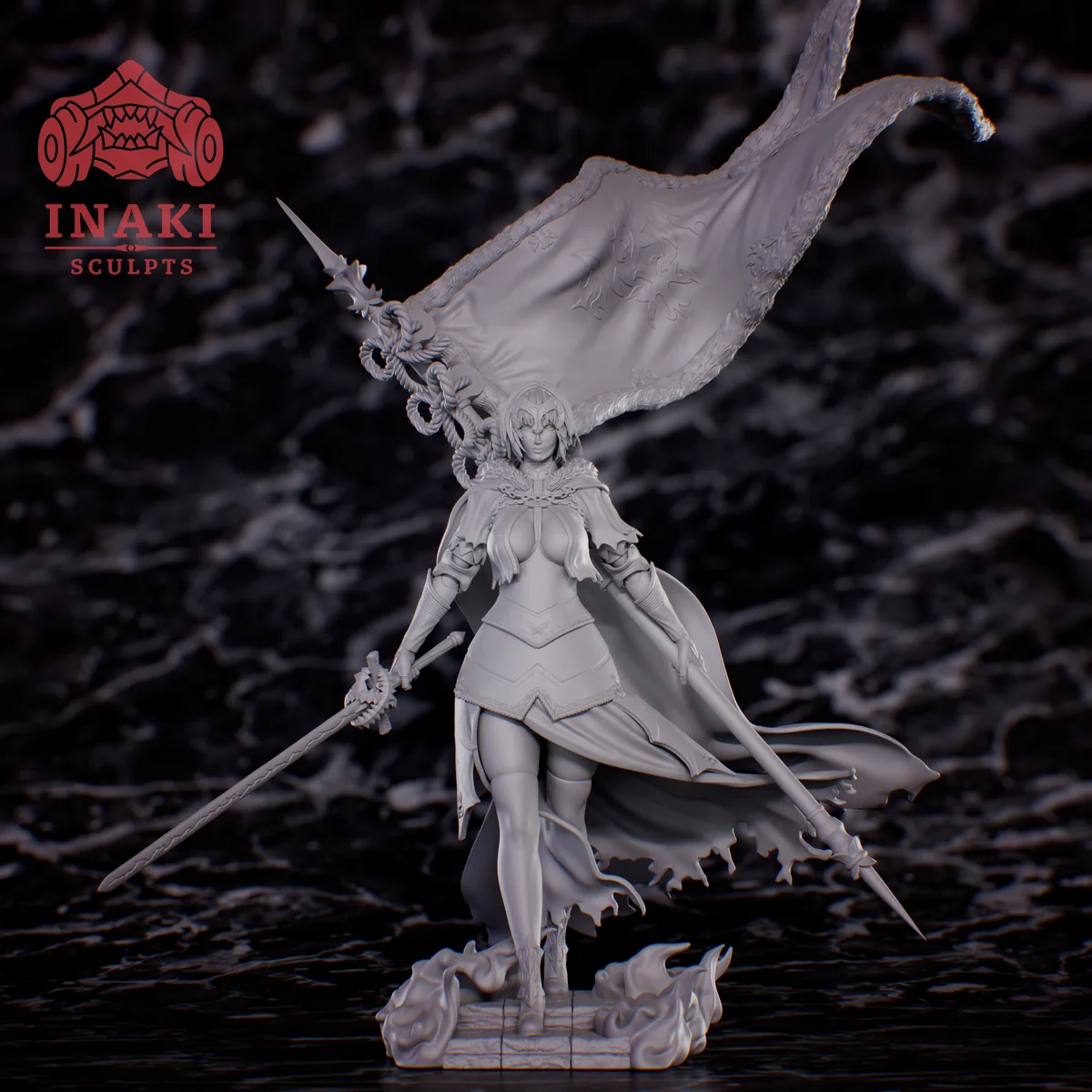 Jeanne D'arc Alter | Fan Art | 3D Printed Resin Model Garage Kit | *Un-Painted* | Inaki Sculpts 4