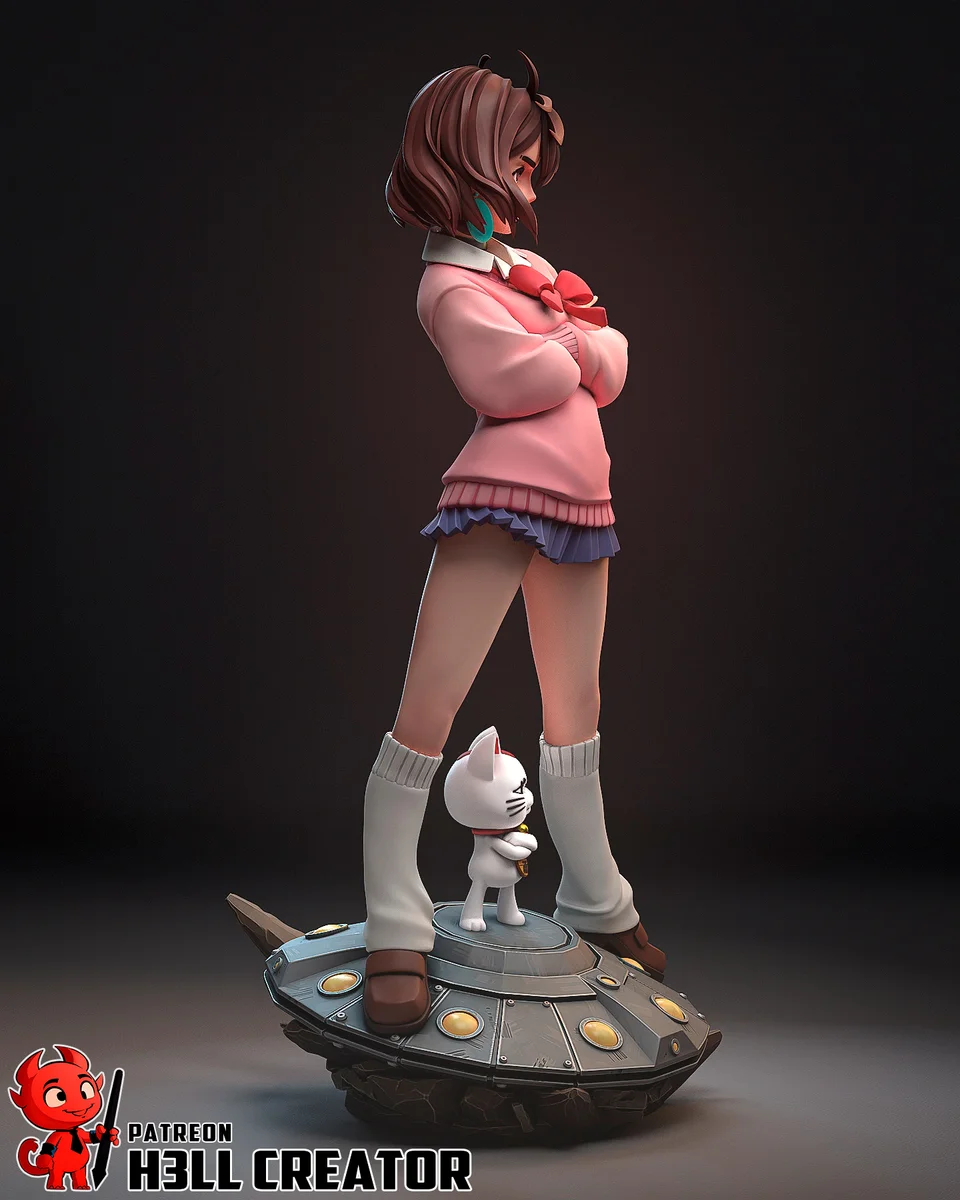 Momo Ayase | Fan Art | 3D Printed Resin Model Garage Kit | *Un-Painted* | H3LL Creator 5