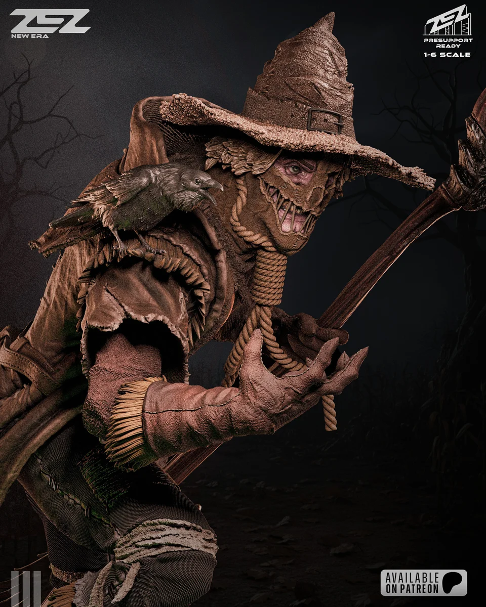 Scarecrow | Fan Art | 3D Printed Resin Model Garage Kit | *Un-Painted* | ZEZ Studio 5