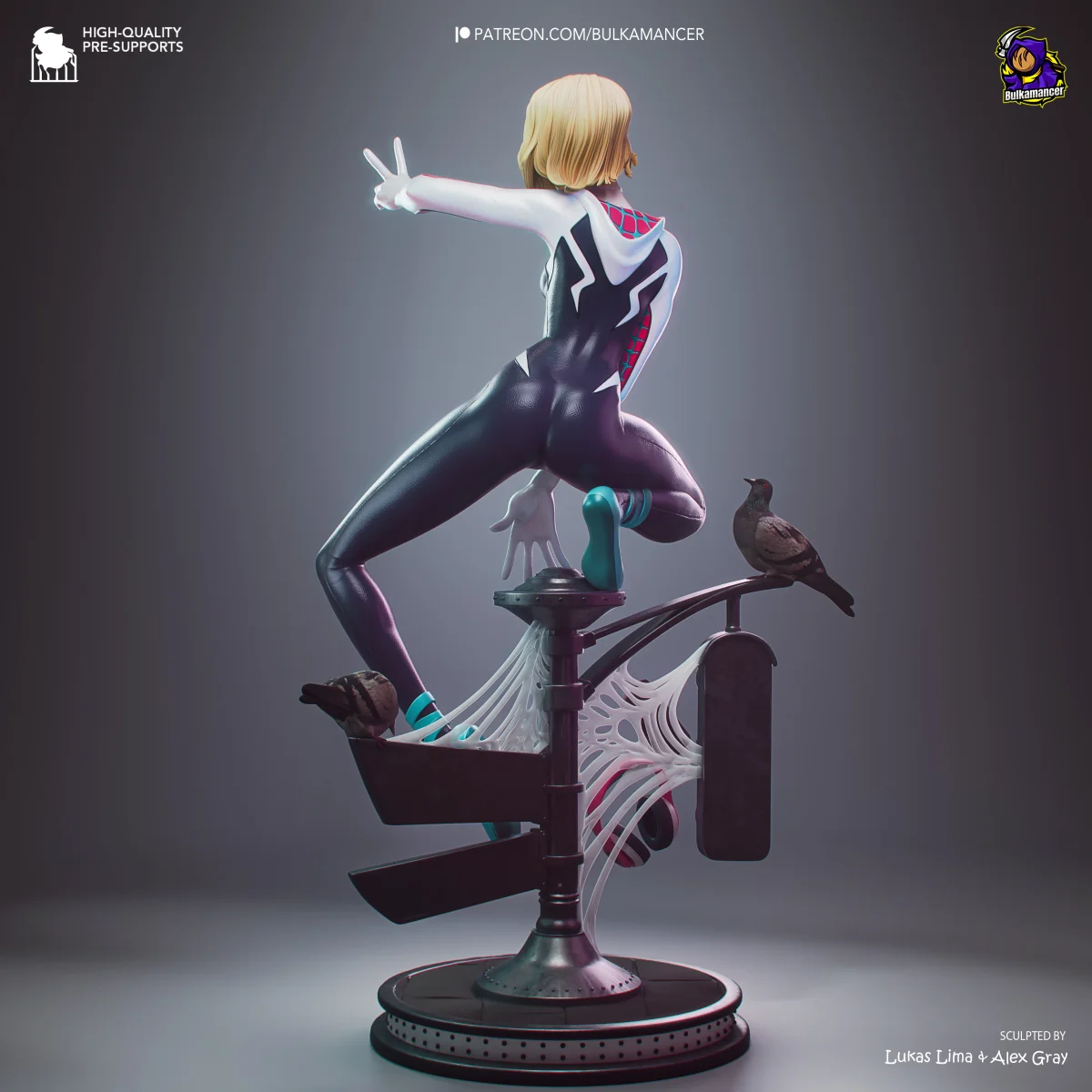Gwen Stacy | Fan Art | 3D Printed Resin Model Garage Kit | *Un-Painted* | Bulkamancer 4