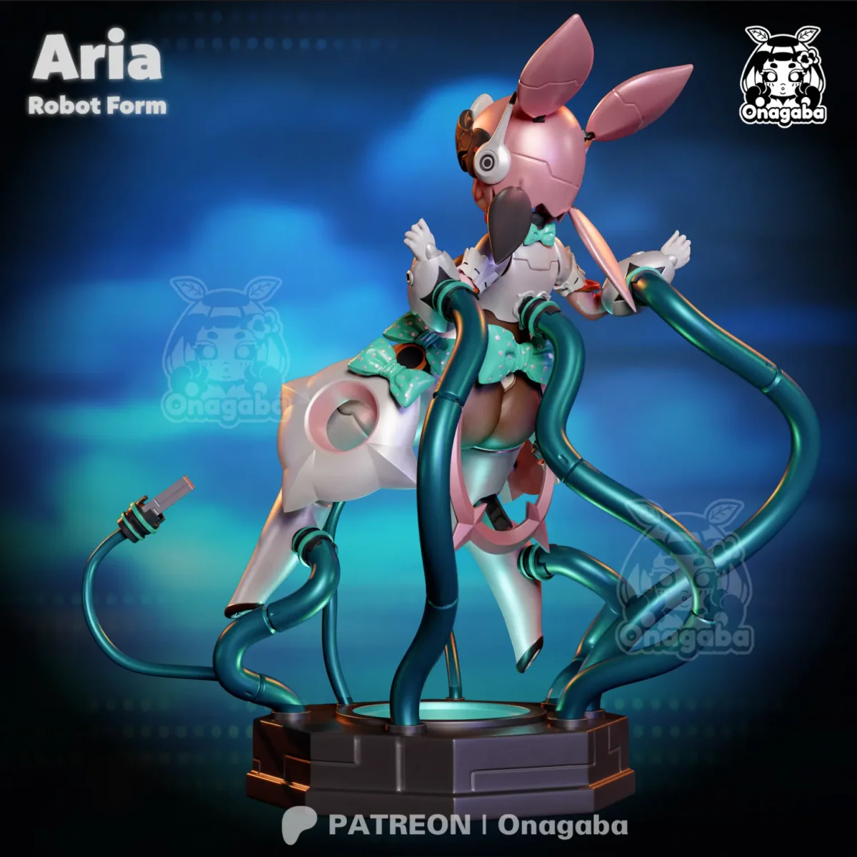 Aria Robot Form | Fan Art | 3D Printed Resin Model Garage Kit | *Un-Painted* | ONAGABA 23