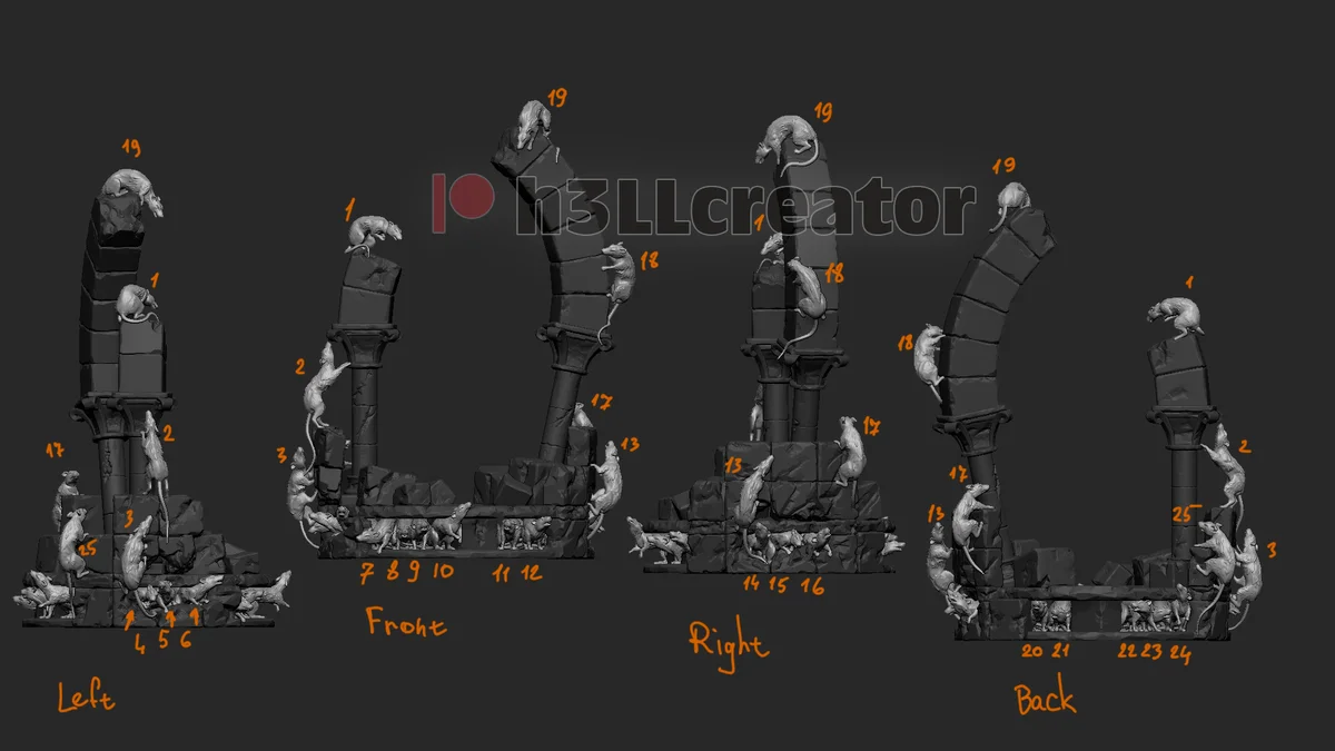 Amicia and Hugo | Fan Art | 3D Printed Resin Model Garage Kit | *Un-Painted* | H3LL Creator 8