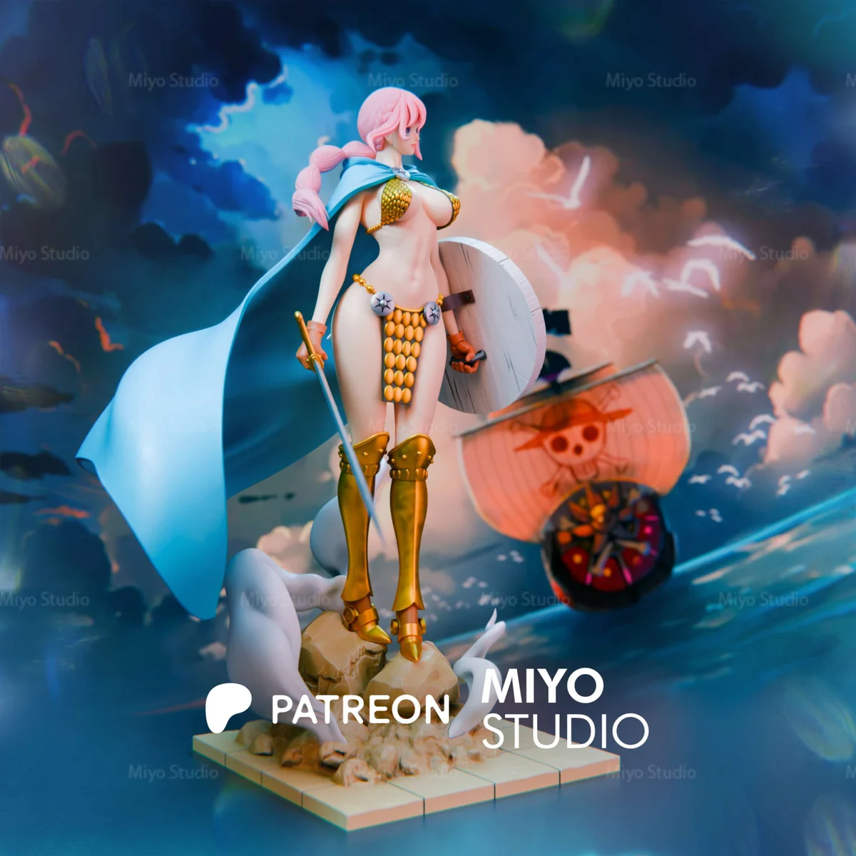 Rebecca | Fan Art | 3D Printed Resin Model Garage Kit | *Un-Painted* | MiyoStudio 4