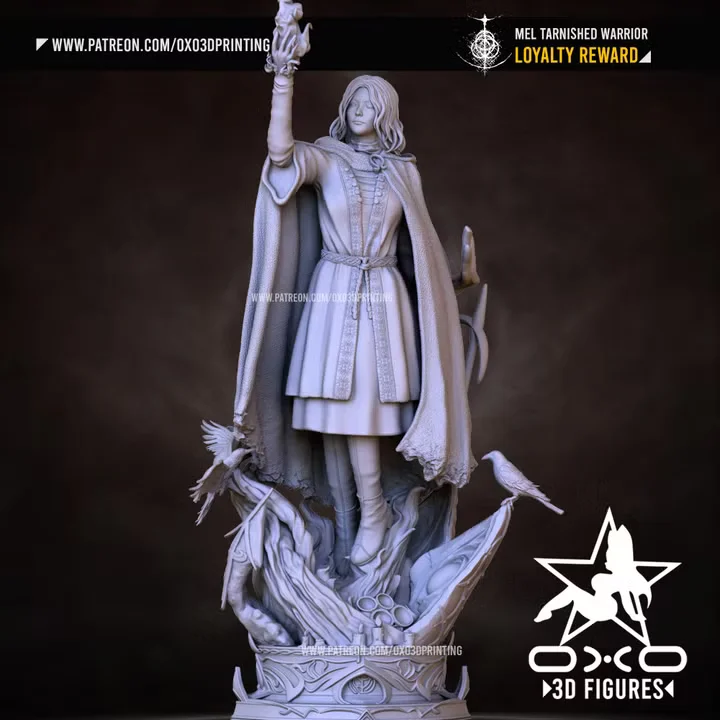 Mel Tarnished Warrior | Fan Art | 3D Printed Resin Model Garage Kit | *Un-Painted* | OXO3D 5