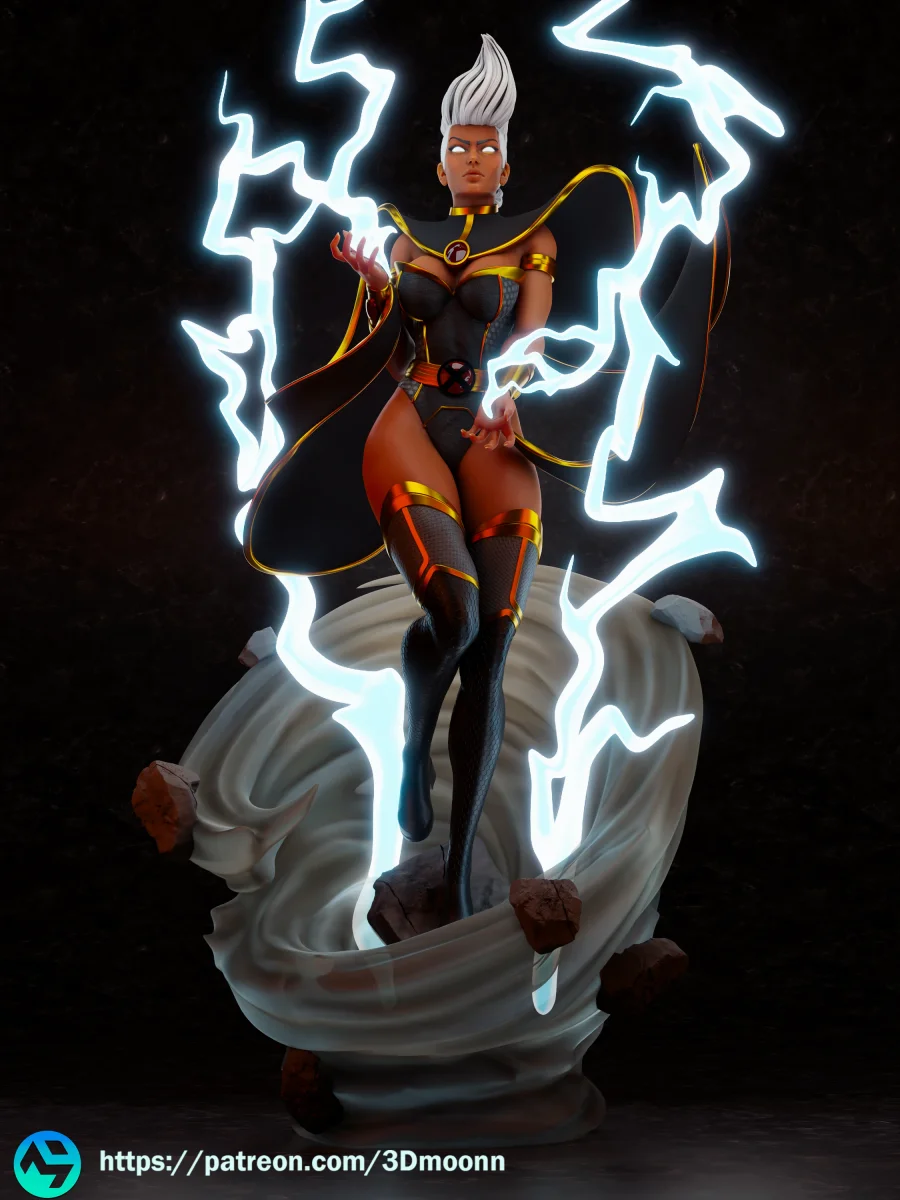 Storm | Fan Art | 3D Printed Resin Model Garage Kit | *Un-Painted* | 3DMoonn 4