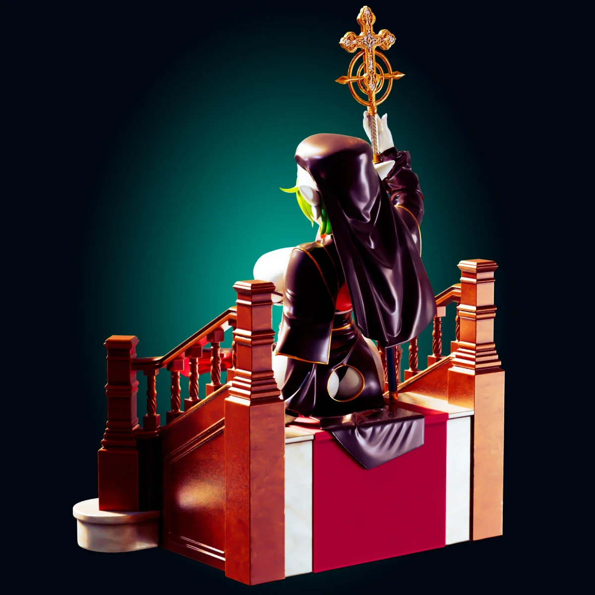 Gardevoir Nun | Fan Art | 3D Printed Resin Model Garage Kit | *Un-Painted* | Officer Rhu 2