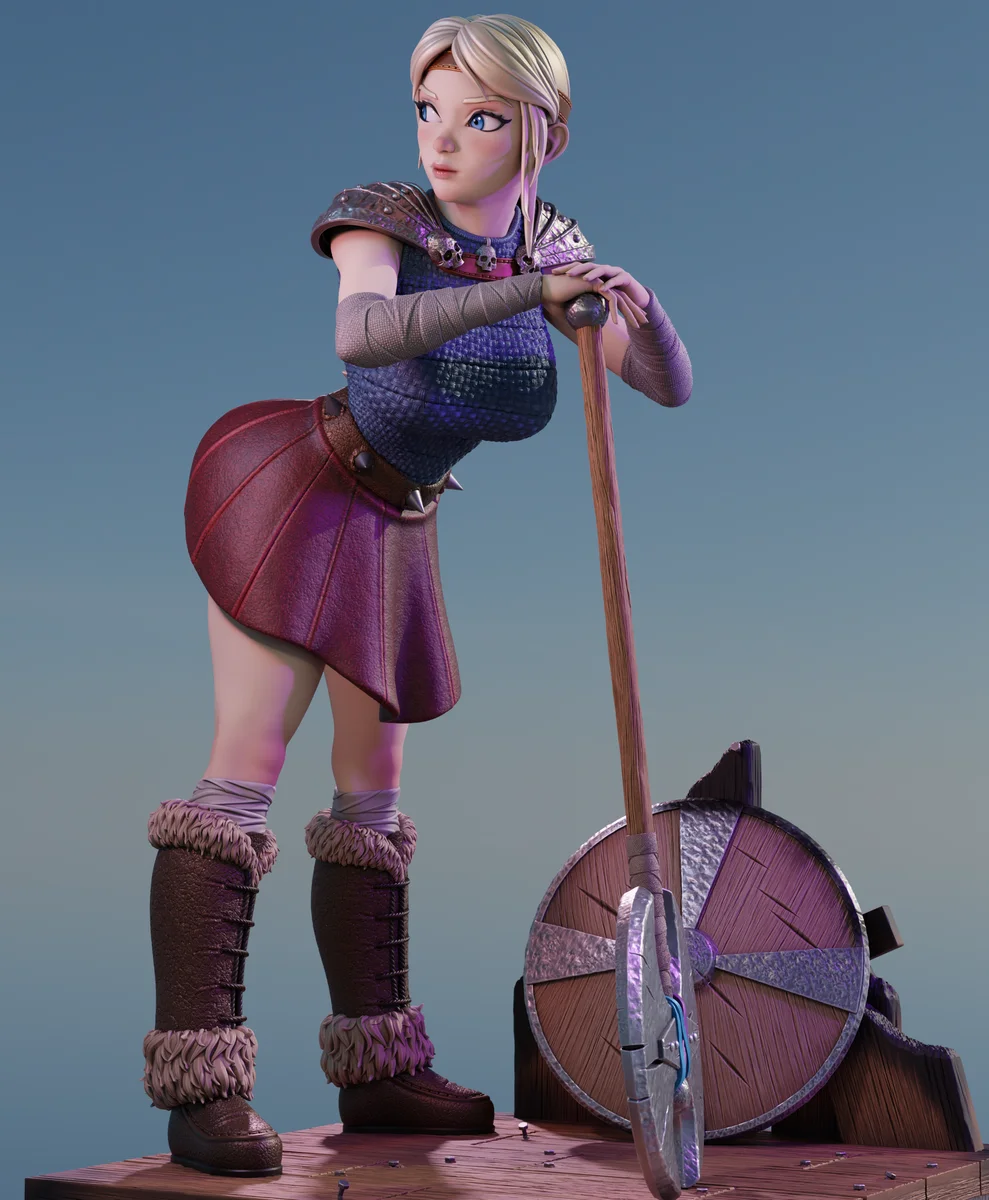Astrid | Fan Art | 3D Printed Resin Model Garage Kit | *Un-Painted* | Momoji 7