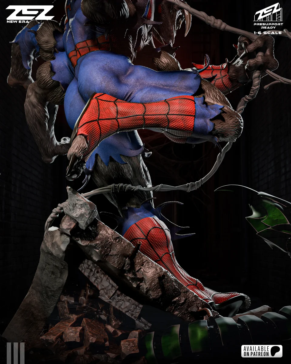 Man-Spider | Fan Art | 3D Printed Resin Model Garage Kit | *Un-Painted* | ZEZ Studio 8