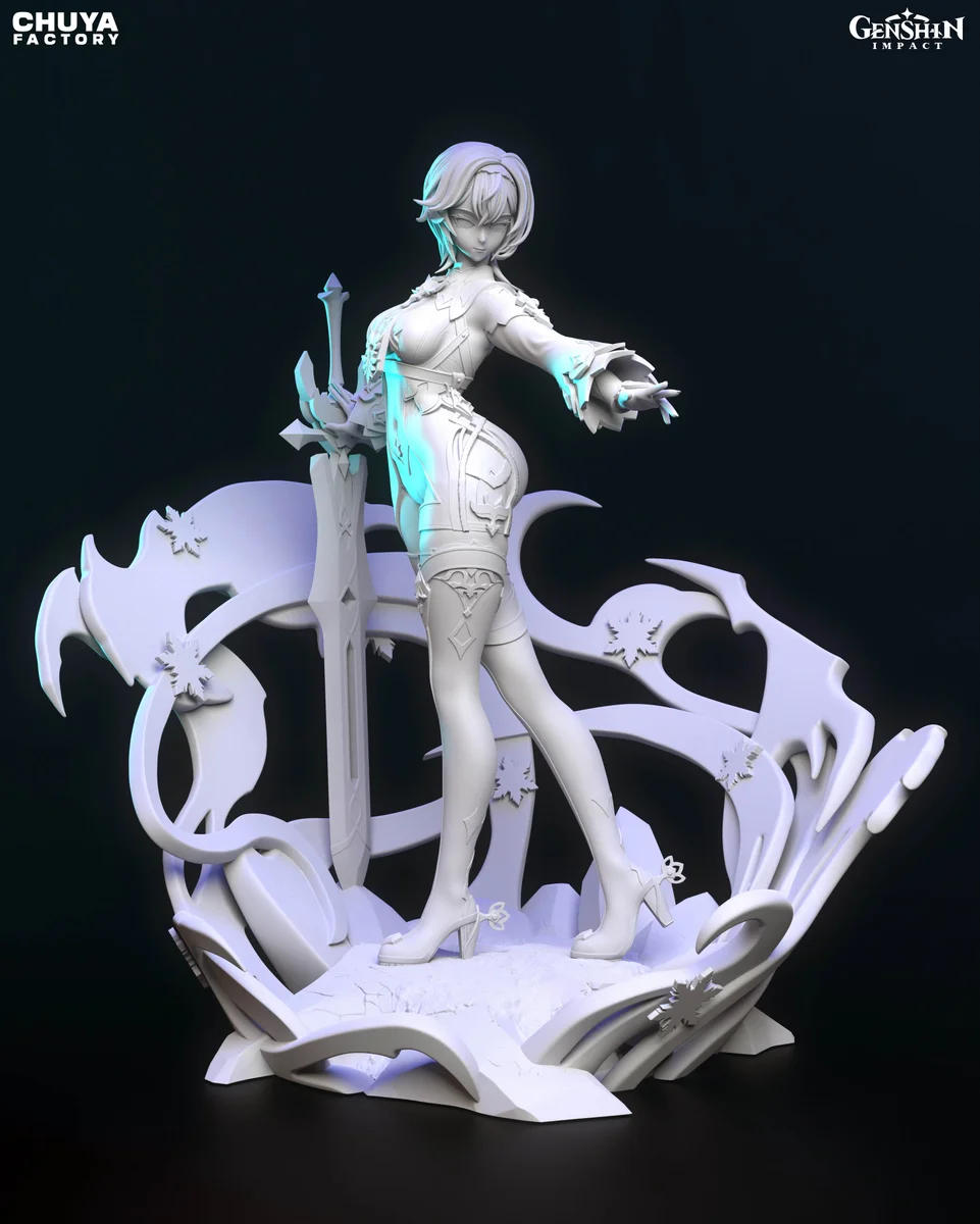 Eula | Fan Art | 3D Printed Resin Model Garage Kit | *Un-Painted* | Chuya Factory 11