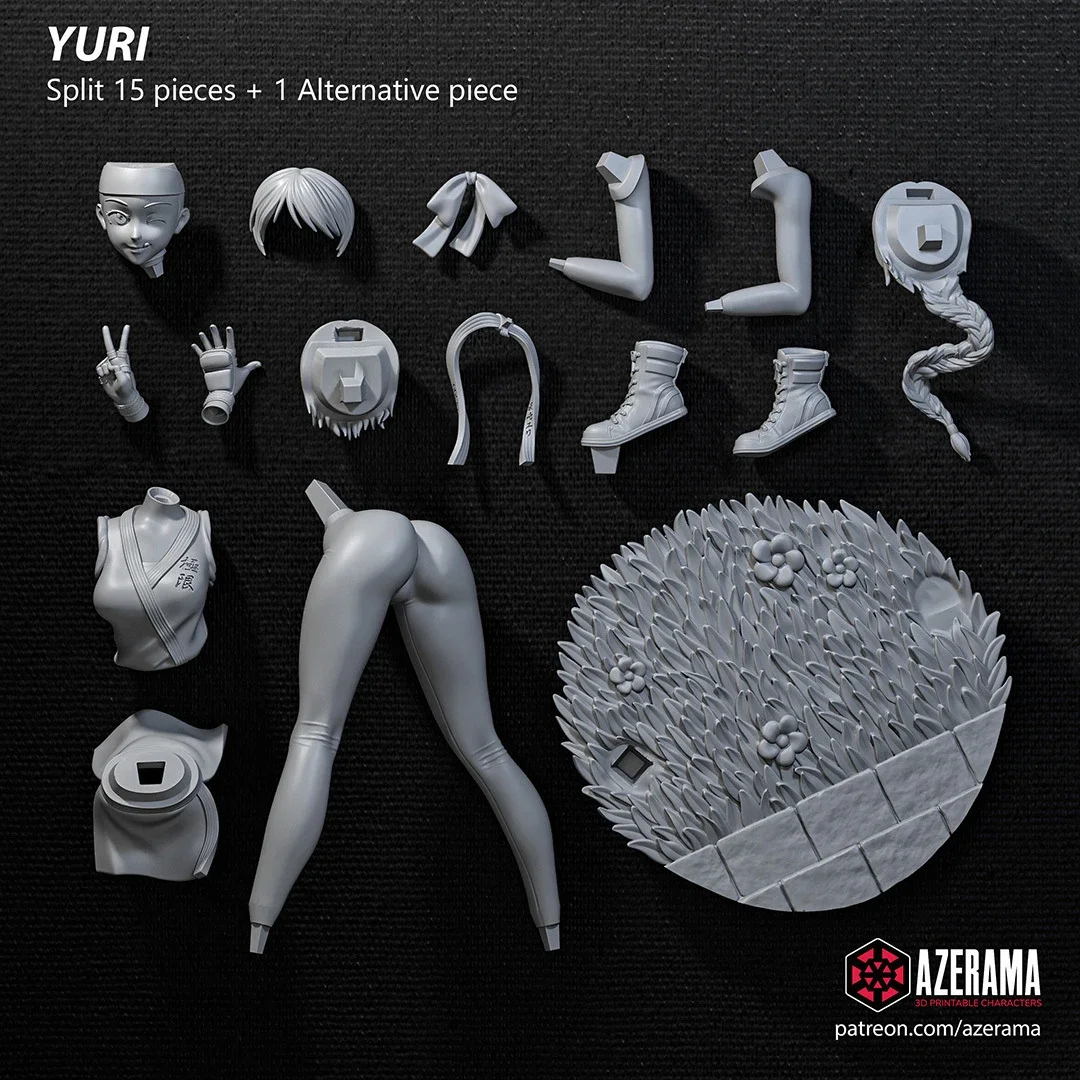 Yuri | Fan Art | 3D Printed Resin Model Garage Kit | *Un-Painted* | Azerama 3