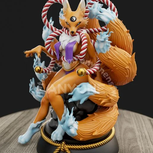 Kyubimon | Fan Art | 3D Printed Resin Model Garage Kit | *Un-Painted* | AnyoneNSFW 3