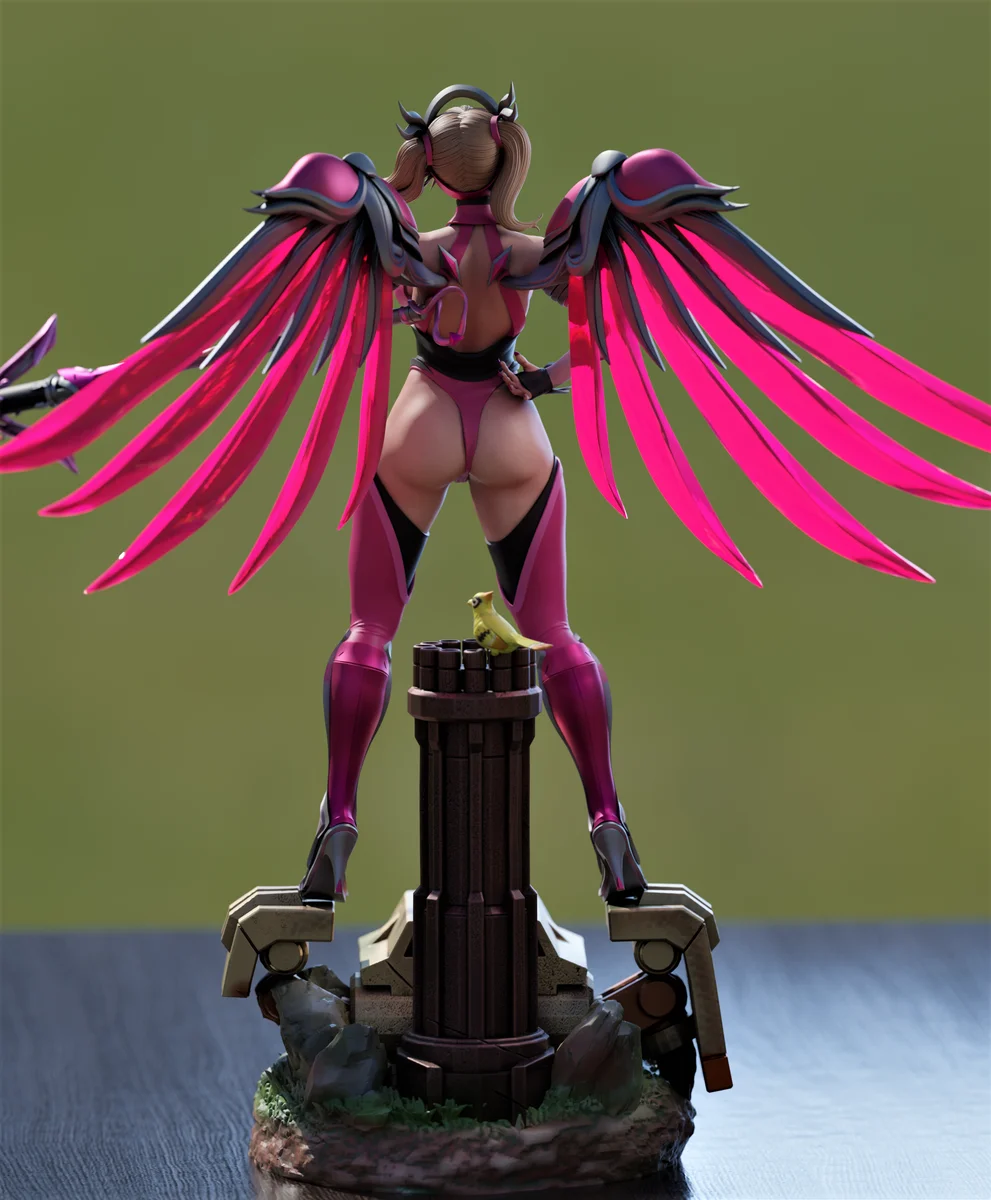 Mercy | Fan Art | 3D Printed Resin Model Garage Kit | *Un-Painted* | Momoji 6