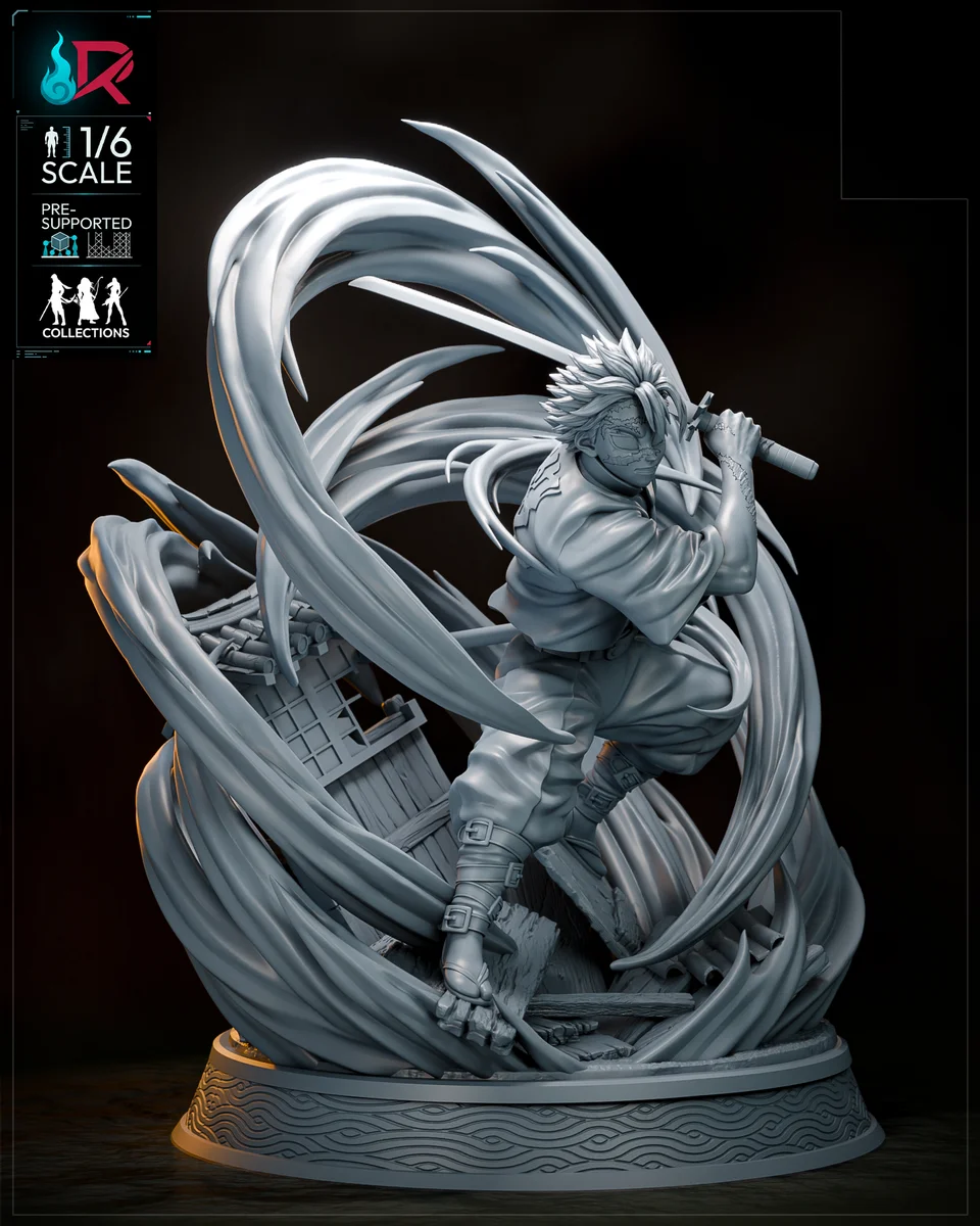 Sanemi Shinazugawa | Fan Art | 3D Printed Resin Model Garage Kit | *Un-Painted* | Rechtag 12