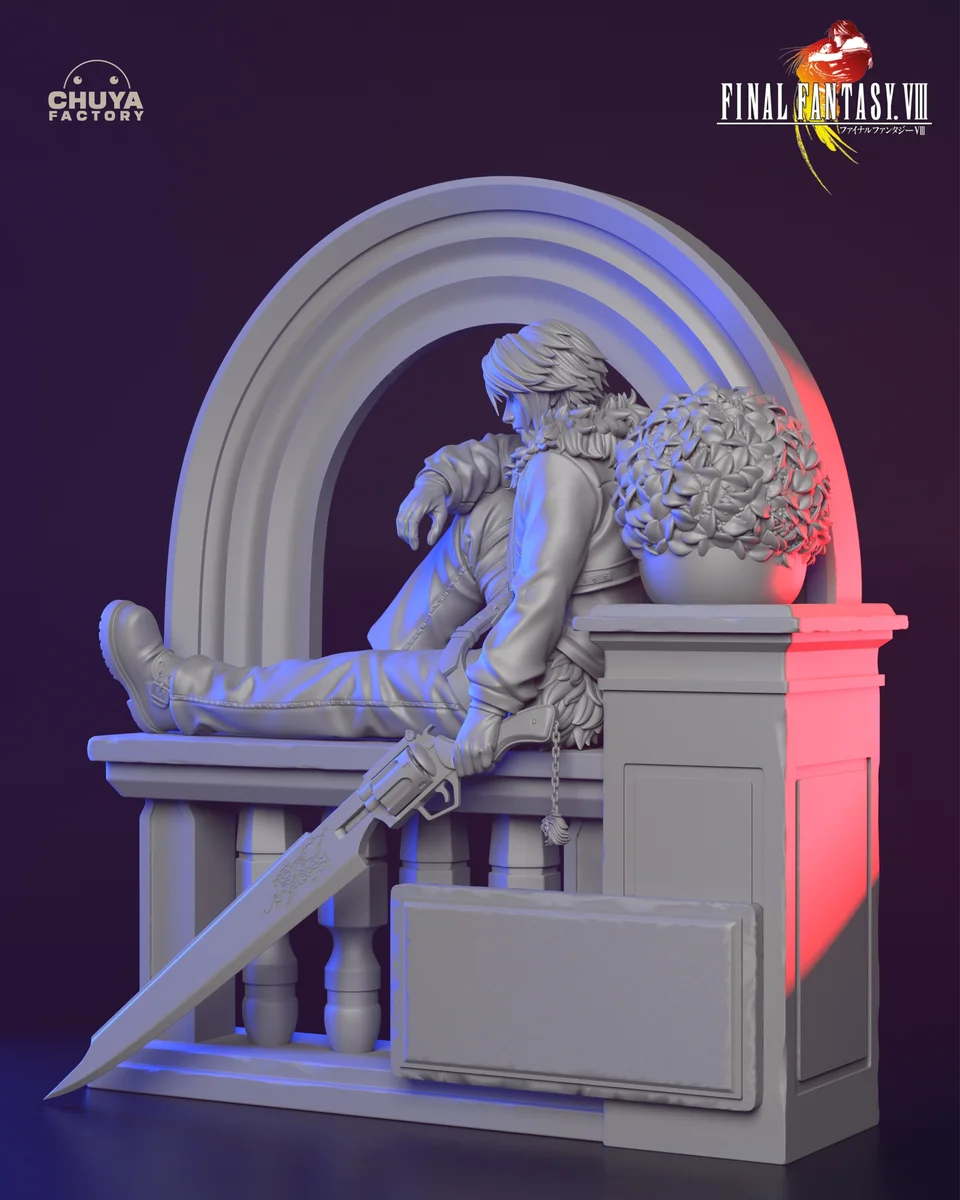 Squall Leonhart | Fan Art | 3D Printed Resin Model Garage Kit | *Un-Painted* | Chuya Factory 9