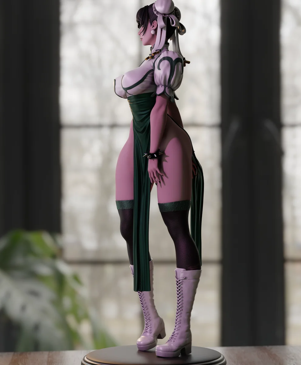 Chun Li | Fan Art | 3D Printed Resin Model Garage Kit | *Un-Painted* | Momoji 5