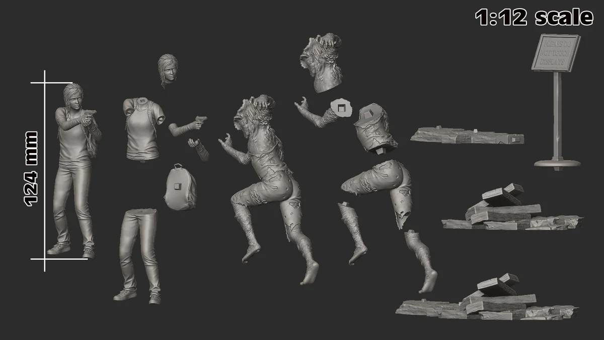 Ellie | Fan Art | 3D Printed Resin Model Garage Kit | *Un-Painted* | H3LL Creator 7
