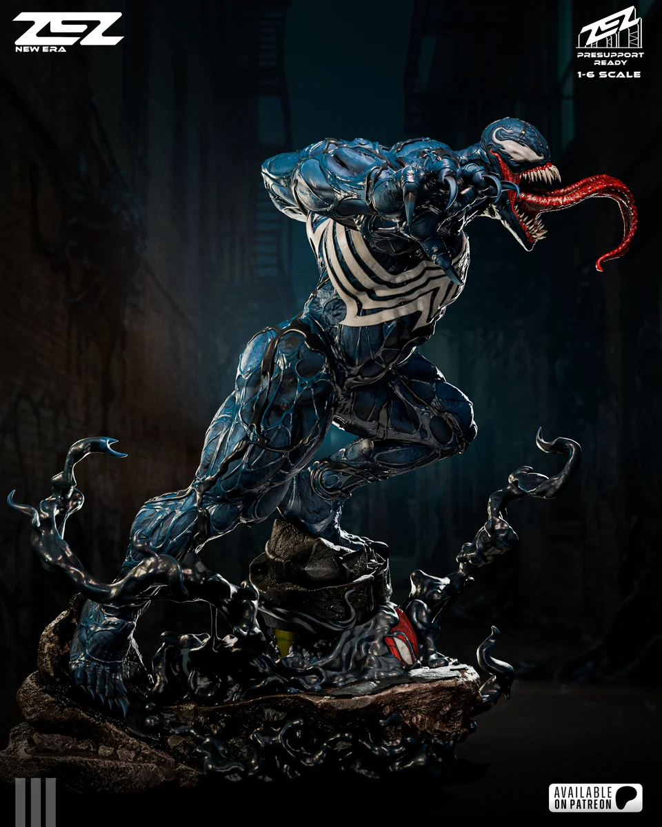 Venom | Fan Art | 3D Printed Resin Model Garage Kit | *Un-Painted* | ZEZ Studio 3