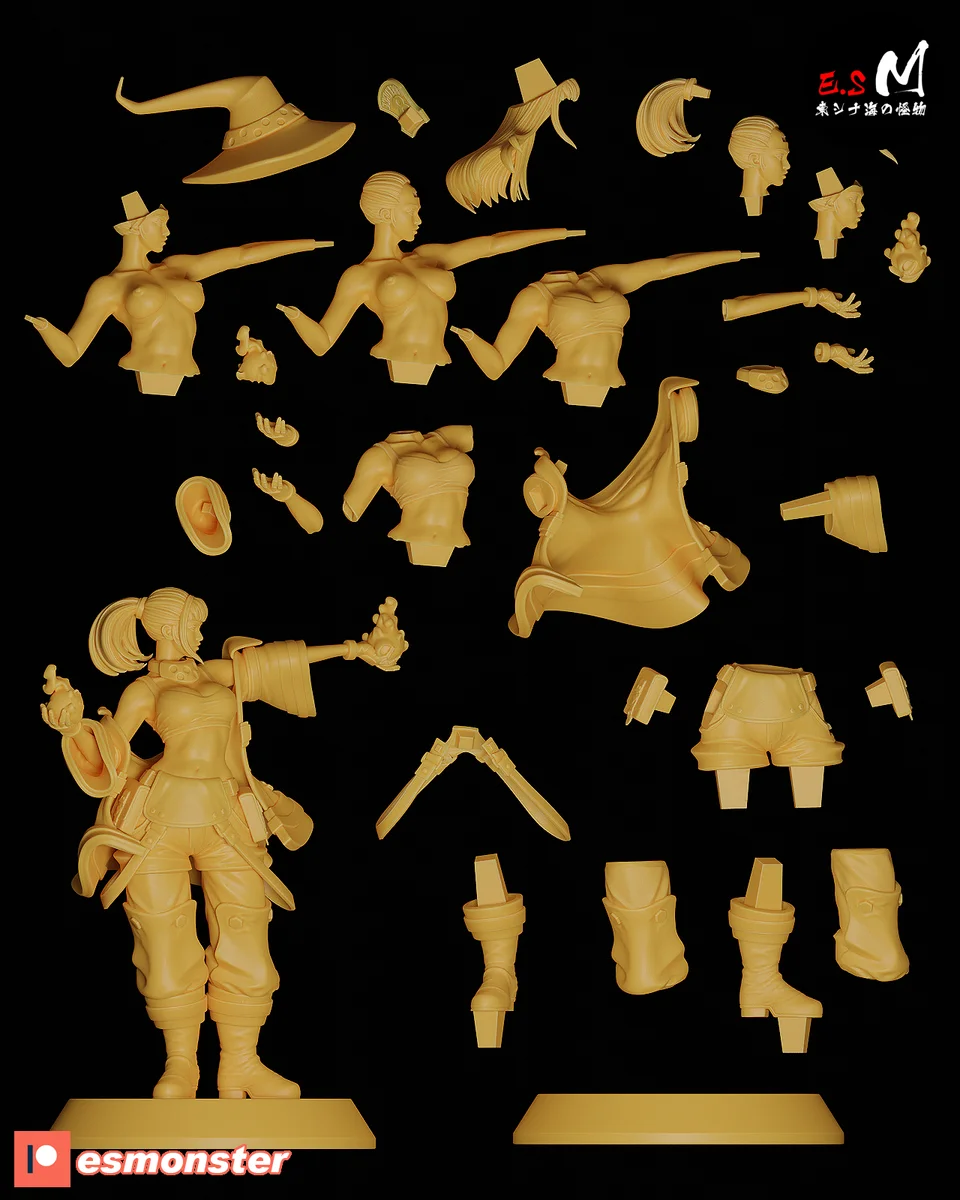 Oze Maki | Fan Art | 3D Printed Resin Model Garage Kit | *Un-Painted* | ES Monster 10