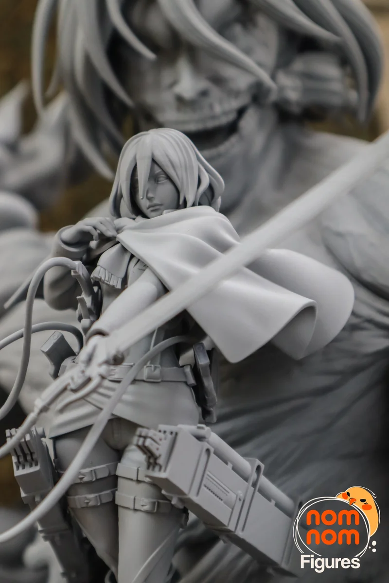 Titan Eren & Mikasa | Fan Art | 3D Printed Resin Model Garage Kit | *Un-Painted* | Nomnom 7