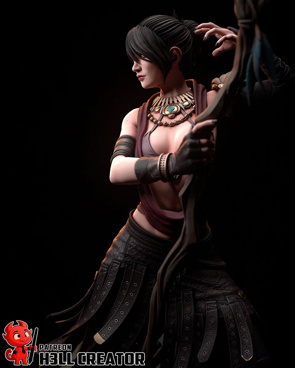 Morrigan | Fan Art | 3D Printed Resin Model Garage Kit | *Un-Painted* | H3LL Creator 3