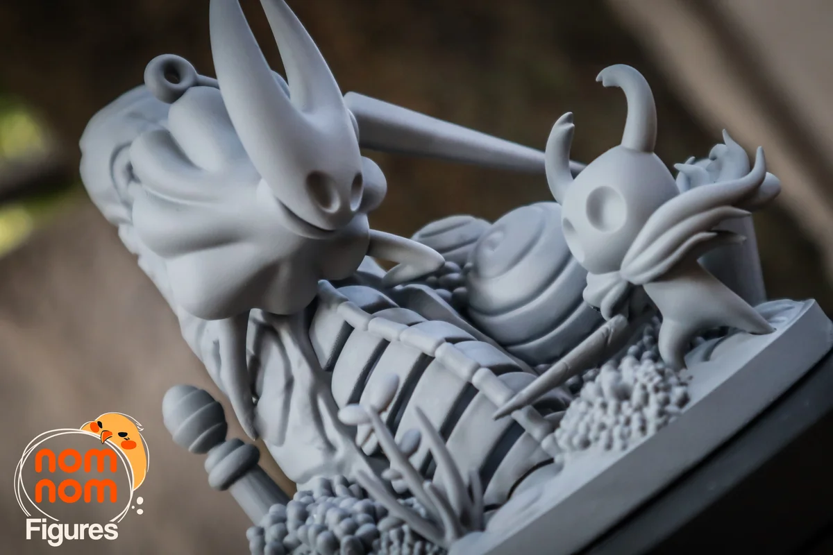 Chibi Knight and Hornet | Fan Art | 3D Printed Resin Model Garage Kit | *Un-Painted* | Nomnom 4