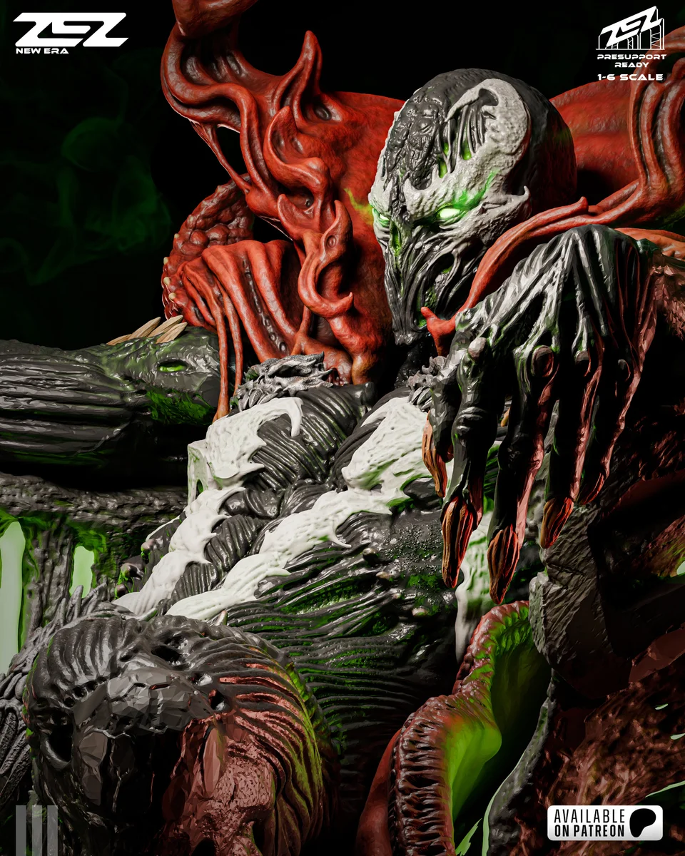 Spawn Throne | Fan Art | 3D Printed Resin Model Garage Kit | *Un-Painted* | ZEZ Studio 8