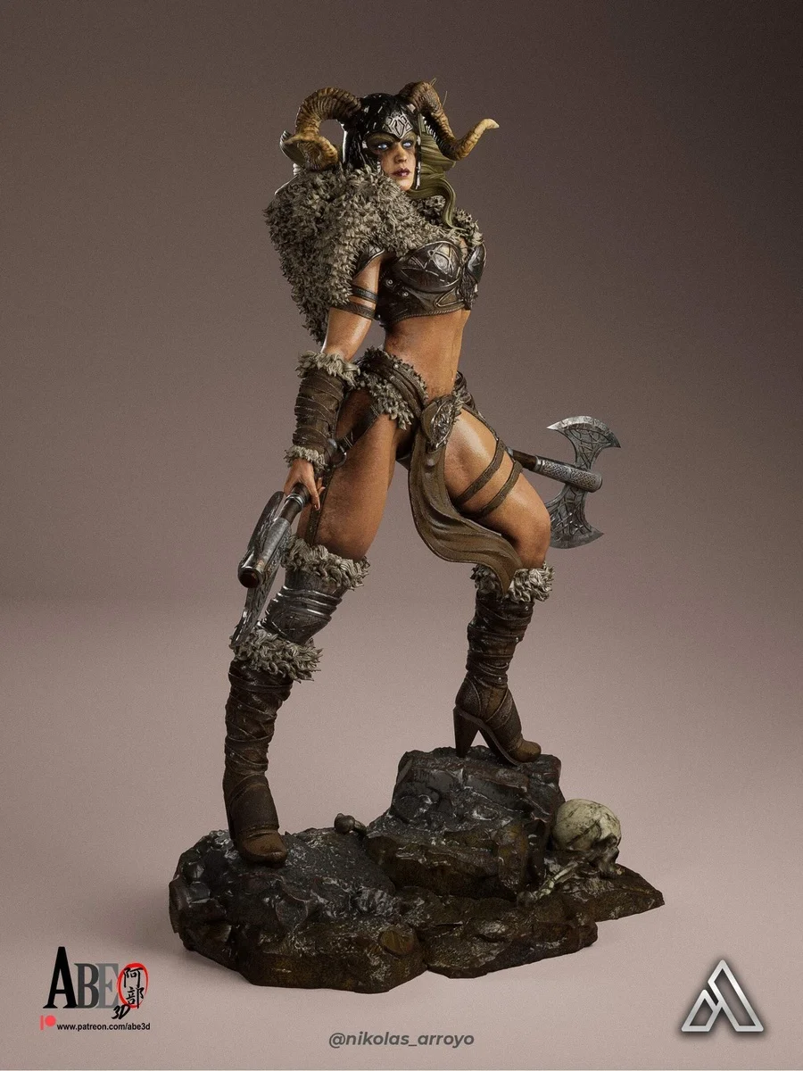 Ragna Stormborn | Fan Art | 3D Printed Resin Model Garage Kit | *Un-Painted* | Abe3D 4