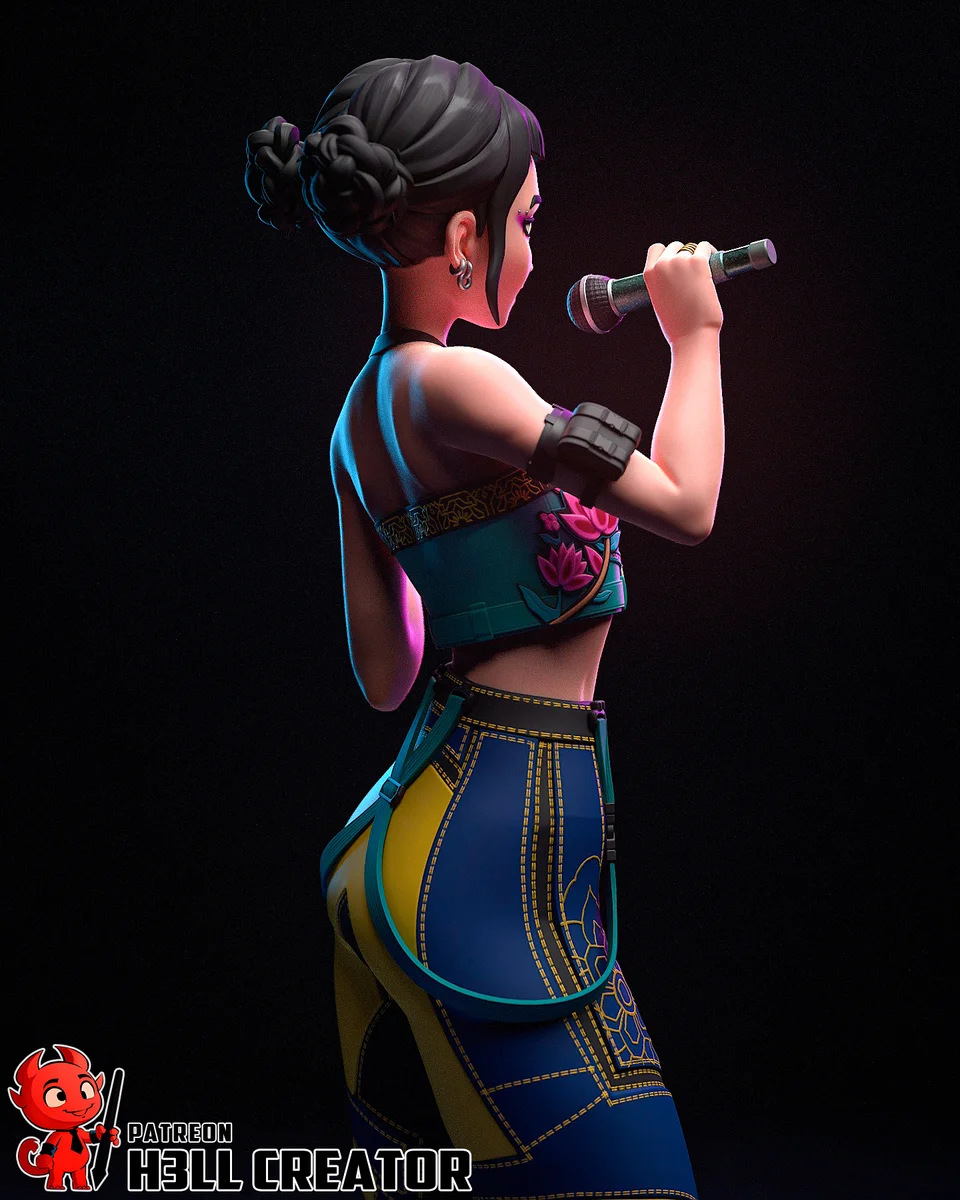 Zoey | Fan Art | 3D Printed Resin Model Garage Kit | *Un-Painted* | H3LL Creator 5
