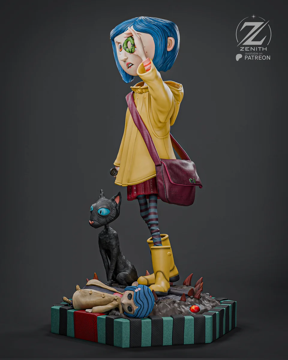 Coraline | Fan Art | 3D Printed Resin Model Garage Kit | *Un-Painted* | Zenith Studios 4