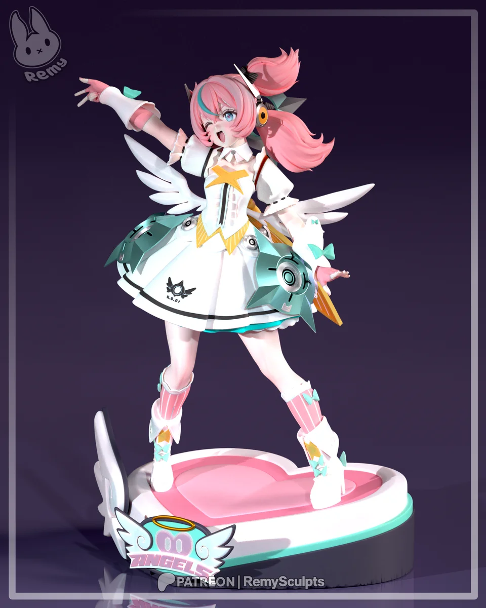 Idol Aria | Fan Art | 3D Printed Resin Model Garage Kit | *Un-Painted* | Remy Sculpts 3