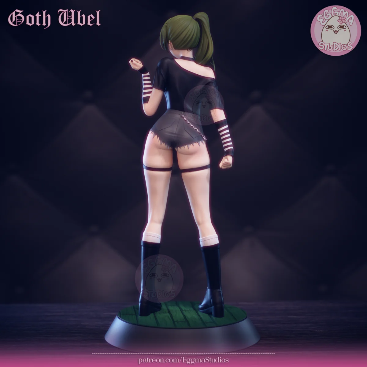 Goth Ubel | Fan Art | 3D Printed Resin Model Garage Kit | *Un-Painted* | EggmaStudios 3