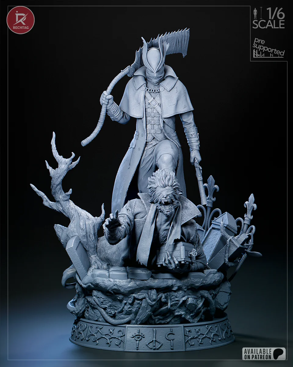 The Hunter | Fan Art | 3D Printed Resin Model Garage Kit | *Un-Painted* | Rechtag 29