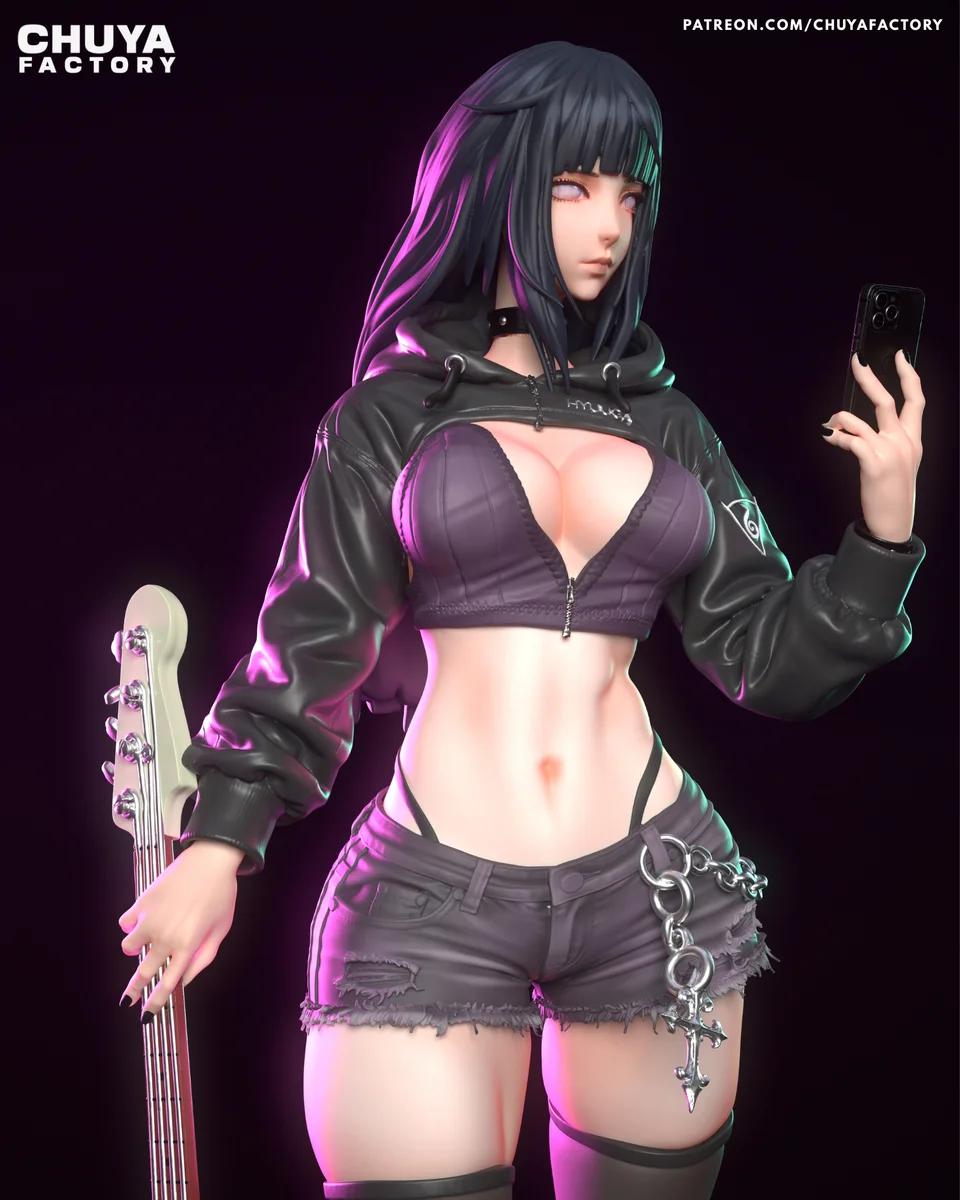 Hinata Hyuga | Fan Art | 3D Printed Resin Model Garage Kit | *Un-Painted* | Chuya Factory 7