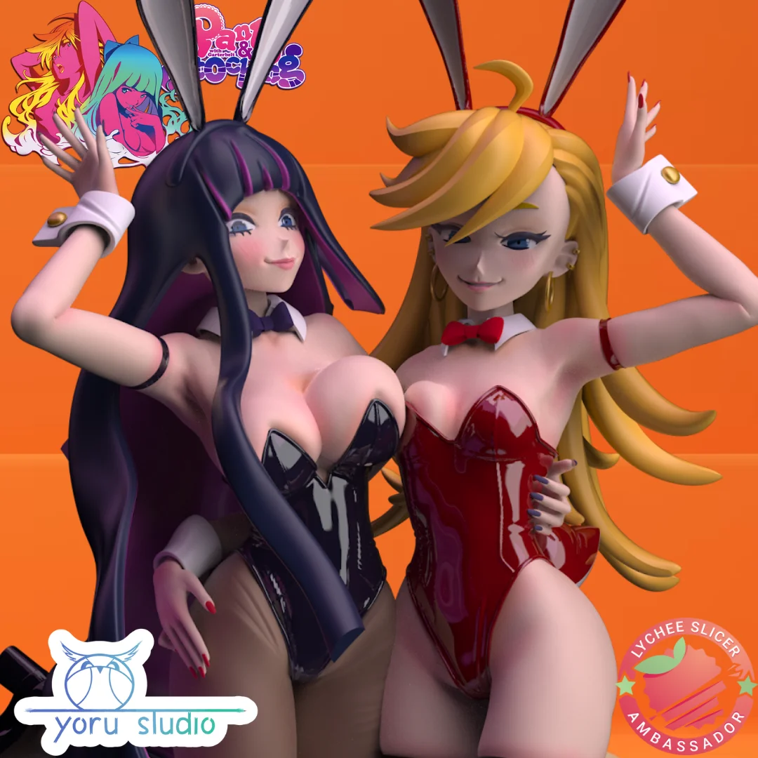 Panty & Stocking | Fan Art | 3D Printed Resin Model Garage Kit | *Un-Painted* | Yoru Studio