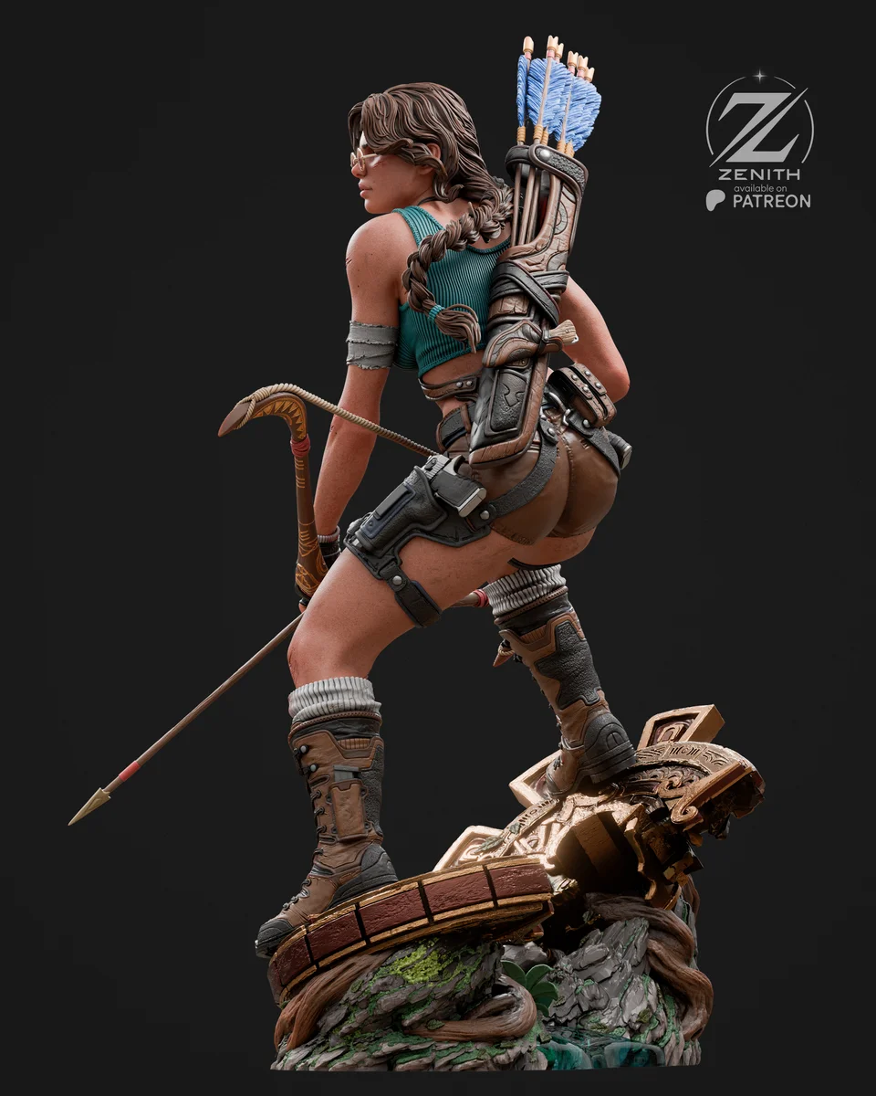 Lara Croft | Fan Art | 3D Printed Resin Model Garage Kit | *Un-Painted* | Zenith Studios 4