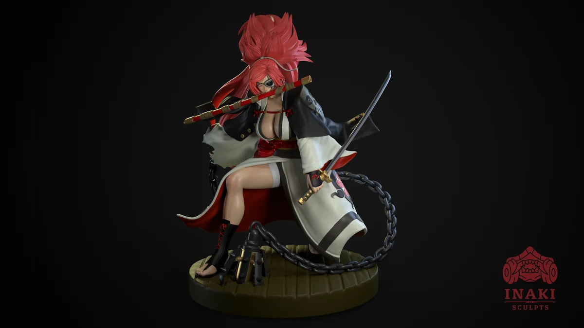 Baiken | Fan Art | 3D Printed Resin Model Garage Kit | *Un-Painted* | Inaki Sculpts 4